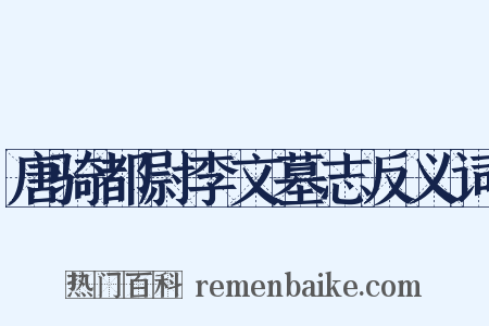 唐骑都尉李文墓志反义词是什么意思的图片